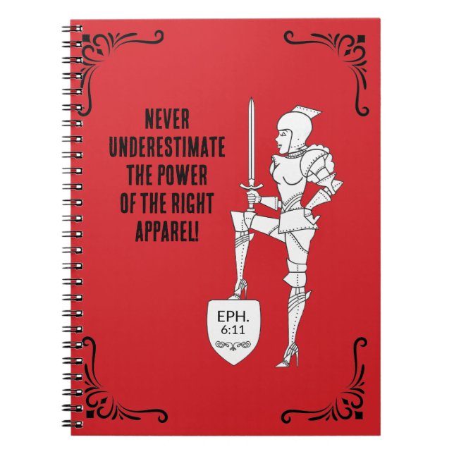 "Put on the complete Suit of Armour"  Notebook (Front)