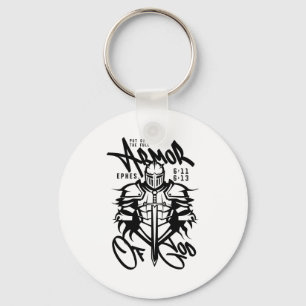Put On The Full Armor Of God Christian Religious B Key Ring