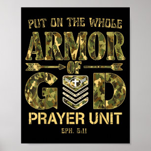 Put On The Full Armor Of God - Christian Religious Poster
