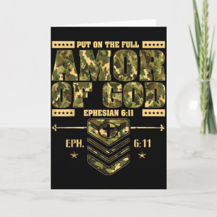 Put On The Full Armour Of God - Christian Religiou Card