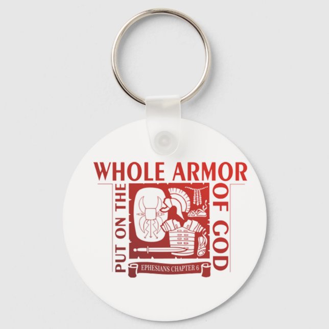 PUT ON THE WHOLE ARMOR OF GOD KEY RING (Front)