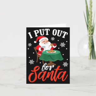 Put Out Milk Cookie For Santa Funny Christmas Gift Card