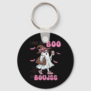 Put The Boo In Boujee Halloween Cute Lady Ghost Gi Key Ring