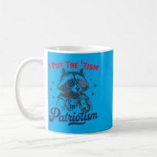 Put The In Patrio Retro Racoon Usa Flag 4th July Coffee Mug