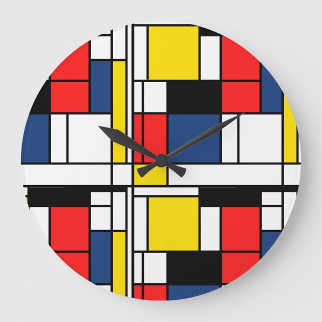 Put this Mondrian style clock in your office (Front)