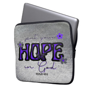 Put Your Hope in God Metallic Texture Laptop Case