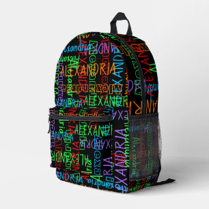 Put Your Name All Over this Colourful Boys Girls Printed Backpack