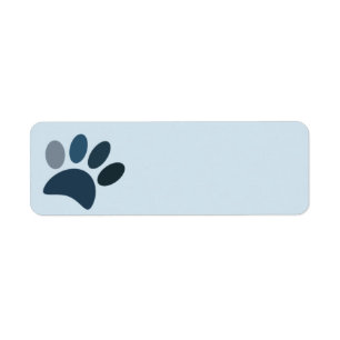 Put Your Paw Print of Approval on Everything! Return Address Label