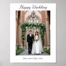 Put your wedding photo and your name on the poster
