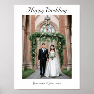 Put your wedding photo and your name on the poster