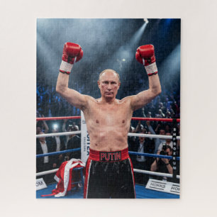 Putin Boxing Champion Vintage Fight Jigsaw Puzzle