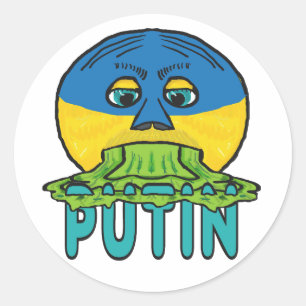 putin classic round sticker