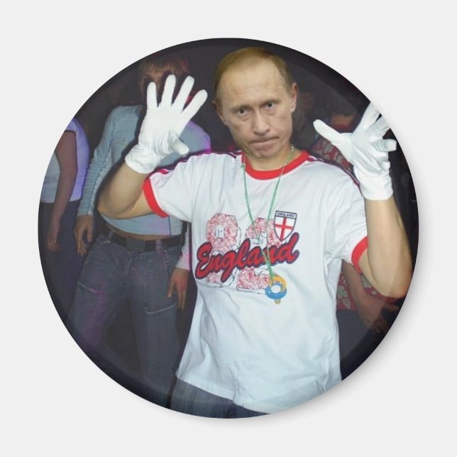 Putin Parties Magnet (Front)