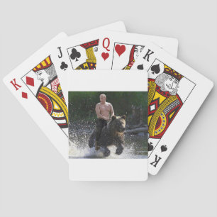 Putin rides a bear! playing cards
