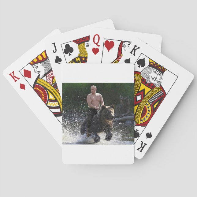Putin rides a bear! playing cards (Back)