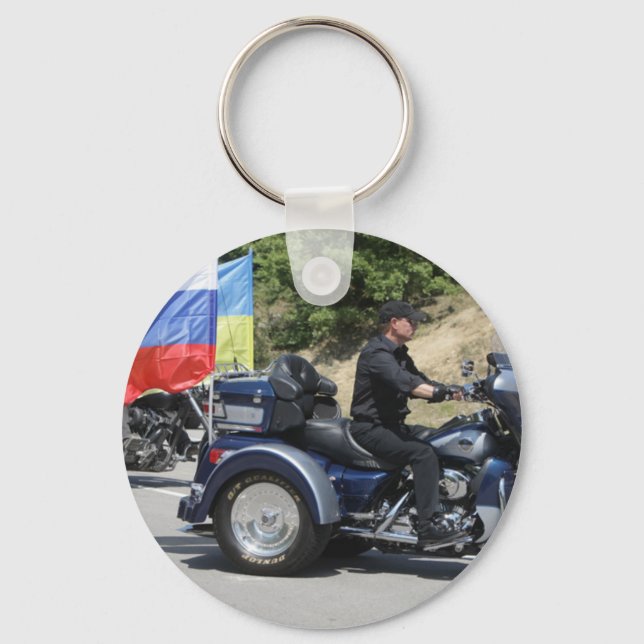 Putin rides a Trike! Key Ring (Front)
