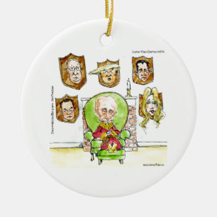Putin The Hunter Gets Not My President Trump Ceramic Ornament