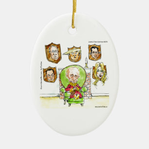 Putin The Hunter Gets Not My President Trump Ceramic Tree Decoration