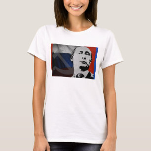 Putin with Russian Flag T-Shirt