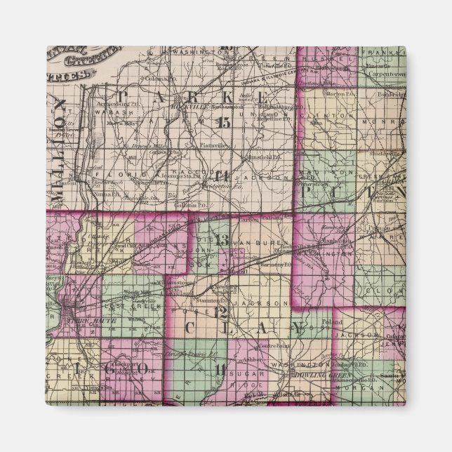 Putnam County and Vigo County Magnet (Front)