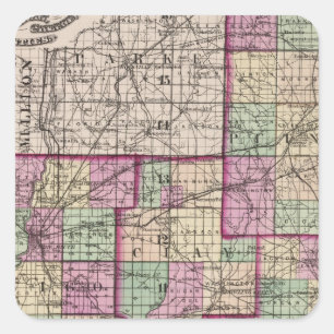Putnam County and Vigo County Square Sticker