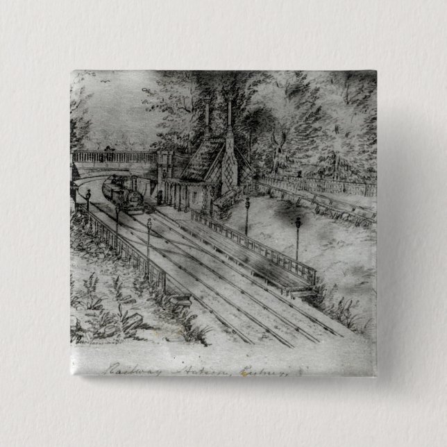 Putney Railway Station 15 Cm Square Badge (Front)