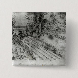 Putney Railway Station 15 Cm Square Badge