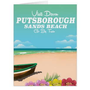 Putsborough Sands Beach Devon travel poster
