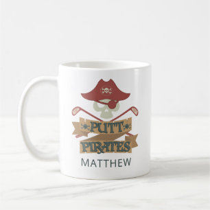 Putt Pirates Golfing Hobby Personalised Coffee Mug