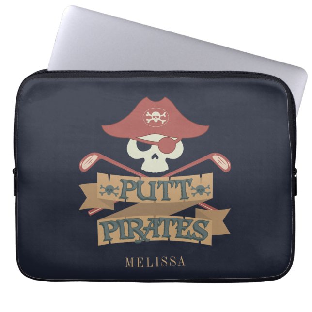 Putt Pirates Golfing Hobby Sports Laptop Sleeve (Front)