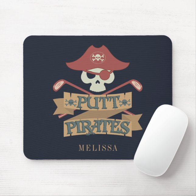 Putt Pirates Golfing Hobby Sports Mouse Pad (With Mouse)