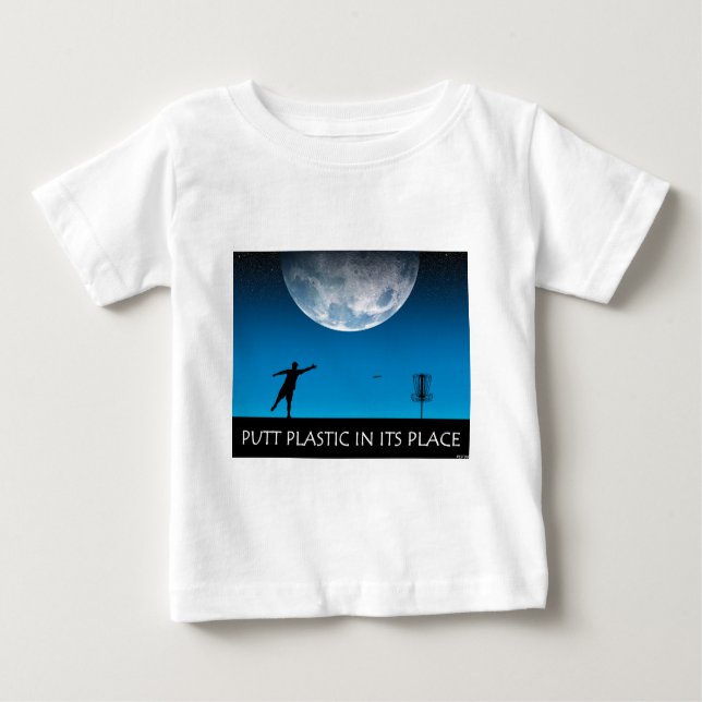 Putt Plastic In Its Place Baby T-Shirt (Front)