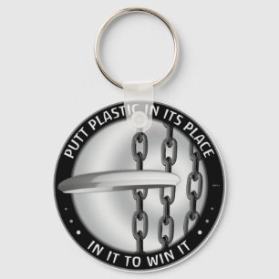 Putt Plastic In Its Place Key Ring