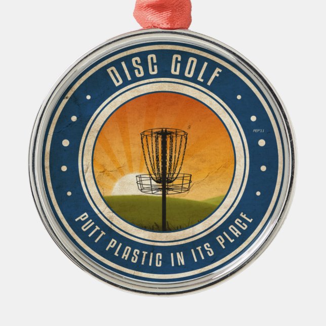 Putt Plastic In Its Place Metal Tree Decoration (Front)