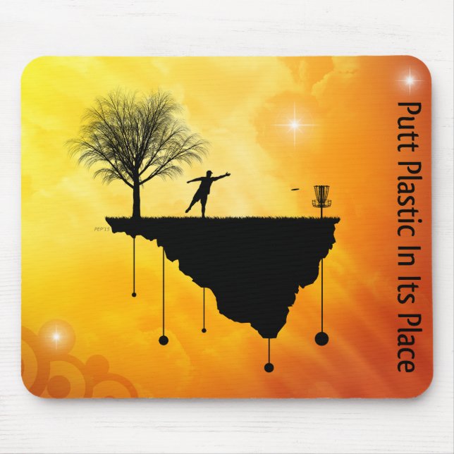 Putt Plastic In Its Place Mouse Pad (Front)
