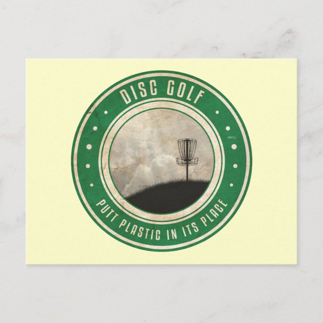 Putt Plastic In Its Place Postcard (Front)