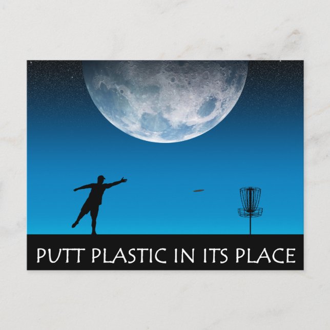 Putt Plastic In Its Place Postcard (Front)