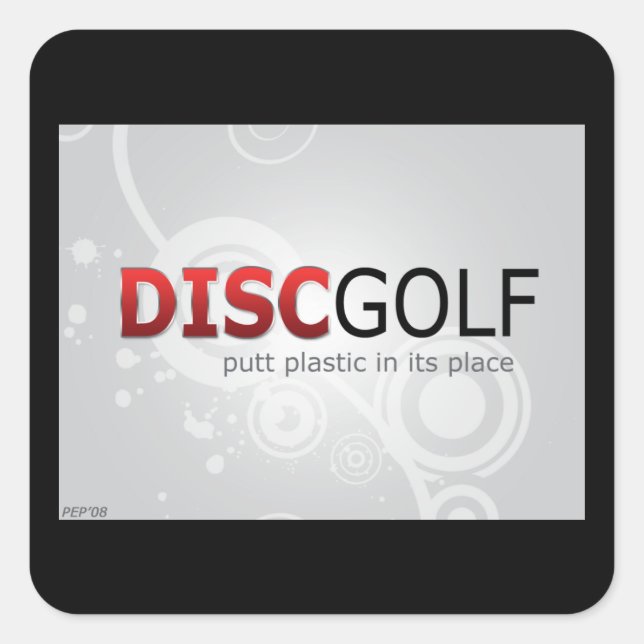 Putt Plastic In Its Place Square Sticker (Front)