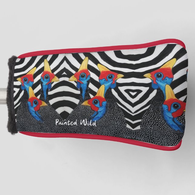 Putter Cover Guinea Fowl Painted Wild (Front)