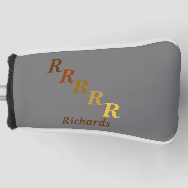 Putter Cover - Stepped Letters and Name (Front)