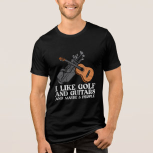 Putter Golfer Musician Novelty Tri-Blend Shirt