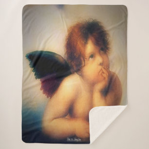 Putti Angel Sherpa Blanket