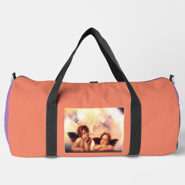 Putti Pair of Angels Duffle Bag (Front)