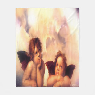 Putti Pair of Angels Fleece Blanket