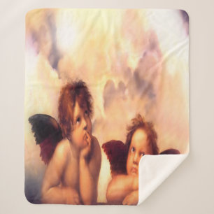 Putti Pair of Angels Sherpa Blanket