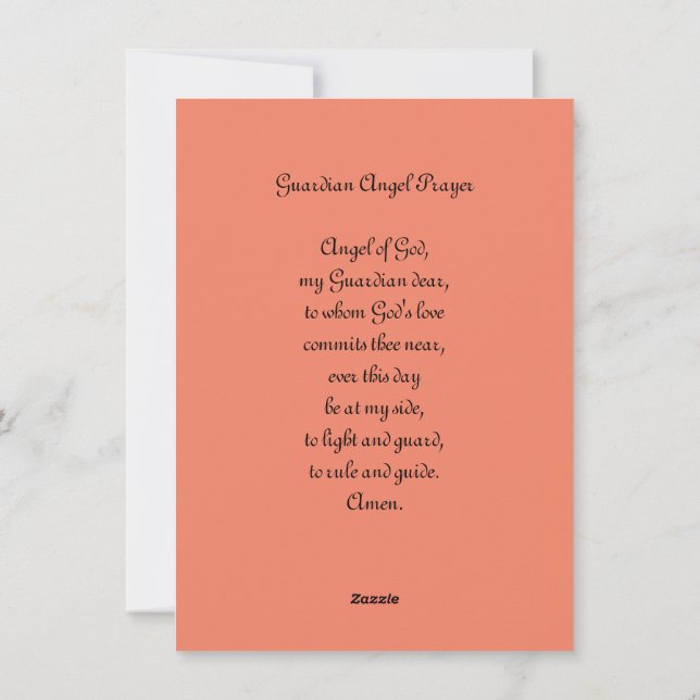 Putti Pair of Angels with Prayer Holiday Card (Back)
