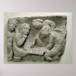 Putti playing latronculi poster
