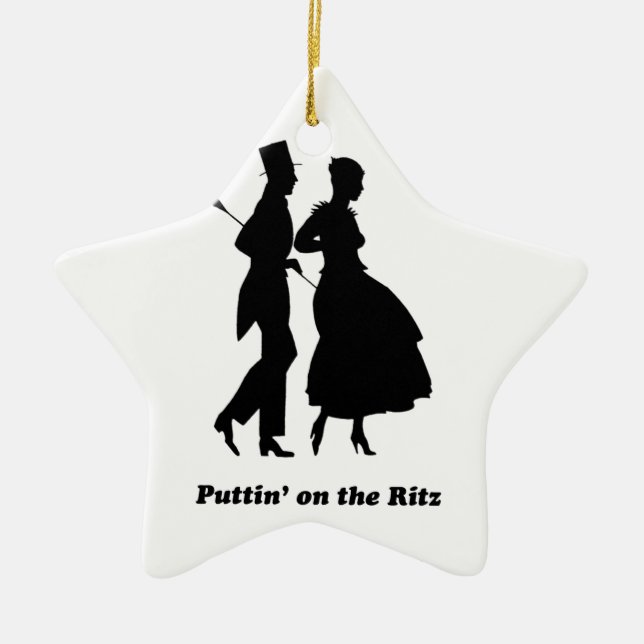 Puttin' on the Ritz Ceramic Tree Decoration (Front)