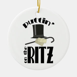 Puttin Ritz Ceramic Ornament