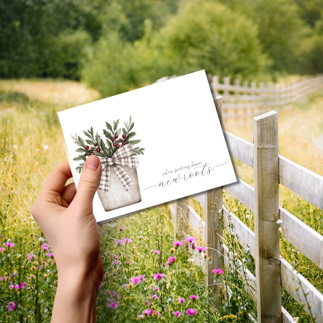 Putting Down New Roots Moving Announcement Postcard (Creator Uploaded)